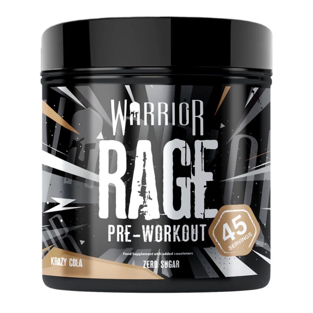 Warrior Rage Pre - Workout 392g 45 srv (contains 300mg Caffeine, Creatine, Beta Alanine, BCAA, Arginine, Citrulline) 5060424705214 - The Supplement Warehouse Pte Ltd
