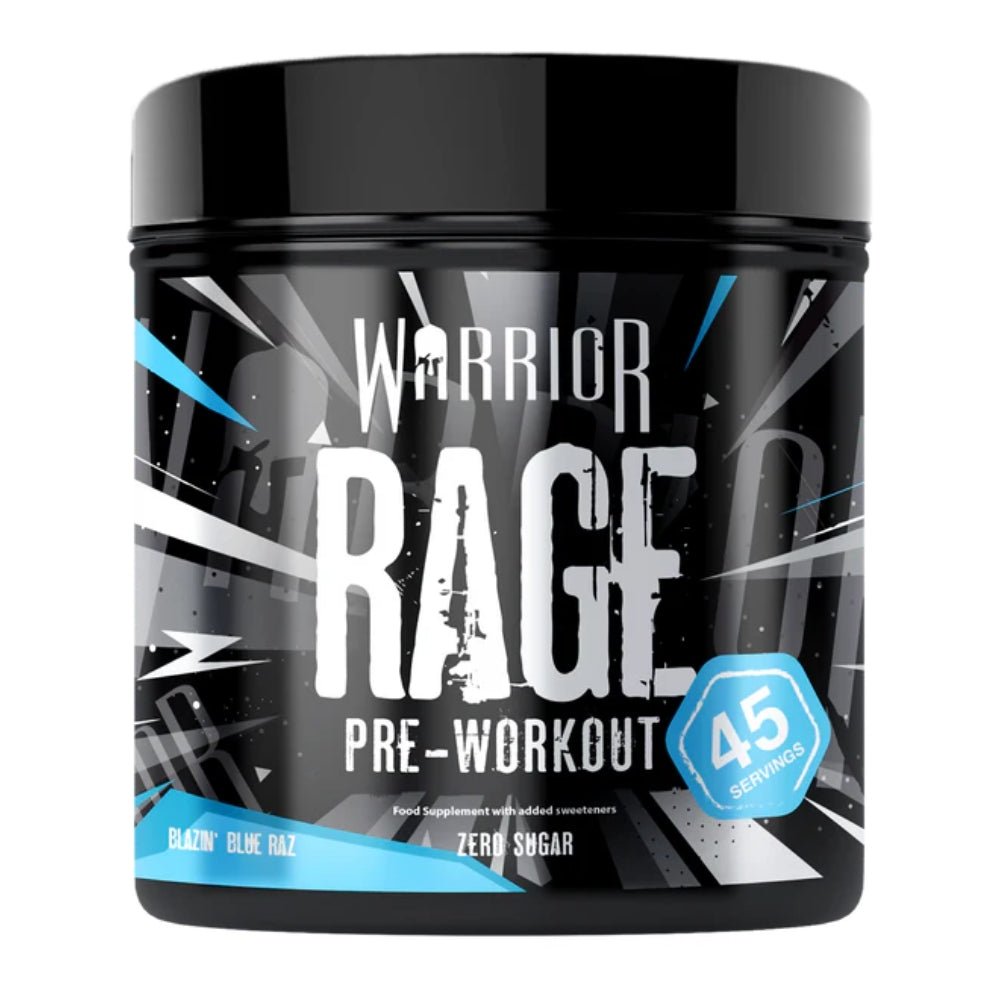 Warrior Rage Pre - Workout 392g 45 srv (contains 300mg Caffeine, Creatine, Beta Alanine, BCAA, Arginine, Citrulline) 5060424707355 - The Supplement Warehouse Pte Ltd