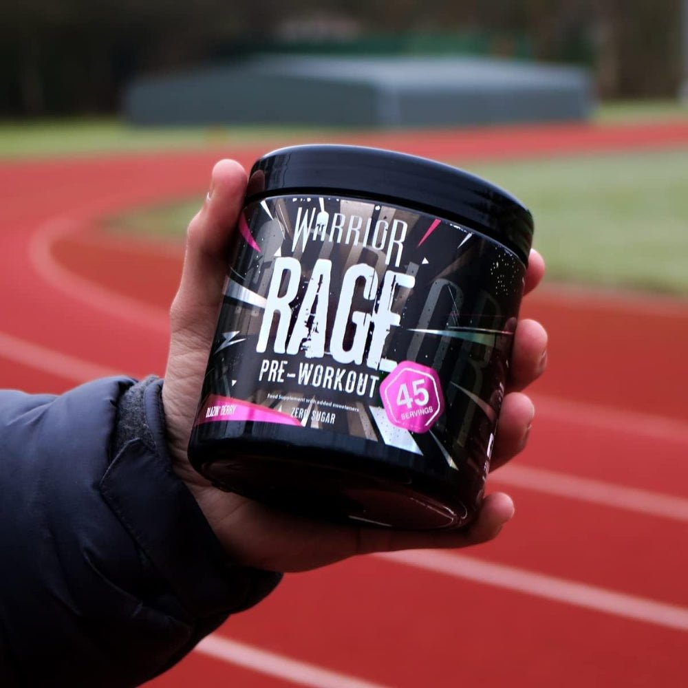 Warrior Rage Pre - Workout 392g 45 srv (contains 300mg Caffeine, Creatine, Beta Alanine, BCAA, Arginine, Citrulline) 5060424707355 - The Supplement Warehouse Pte Ltd