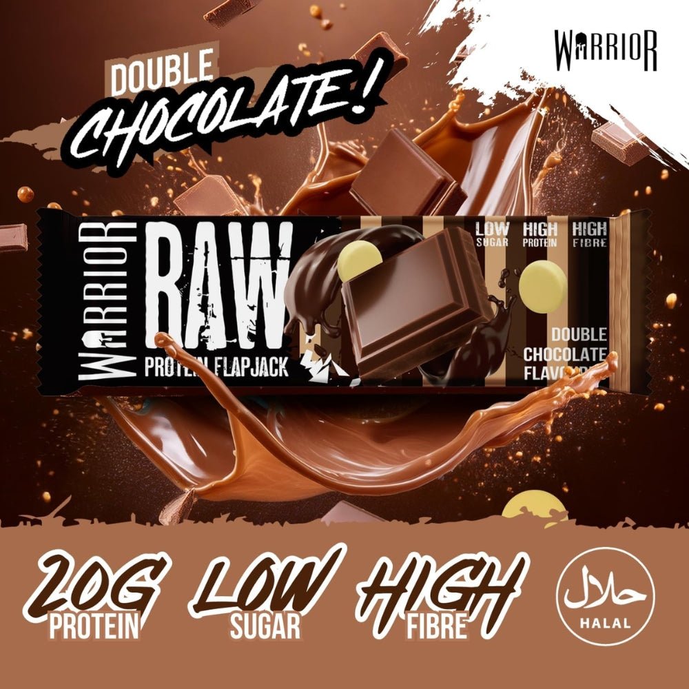 Warrior Raw Protein Flapjack 75g Single Bar (20g protein, 30g carb, 8g fiber, 4g sugar) HALAL 5060424707782 - The Supplement Warehouse Pte Ltd