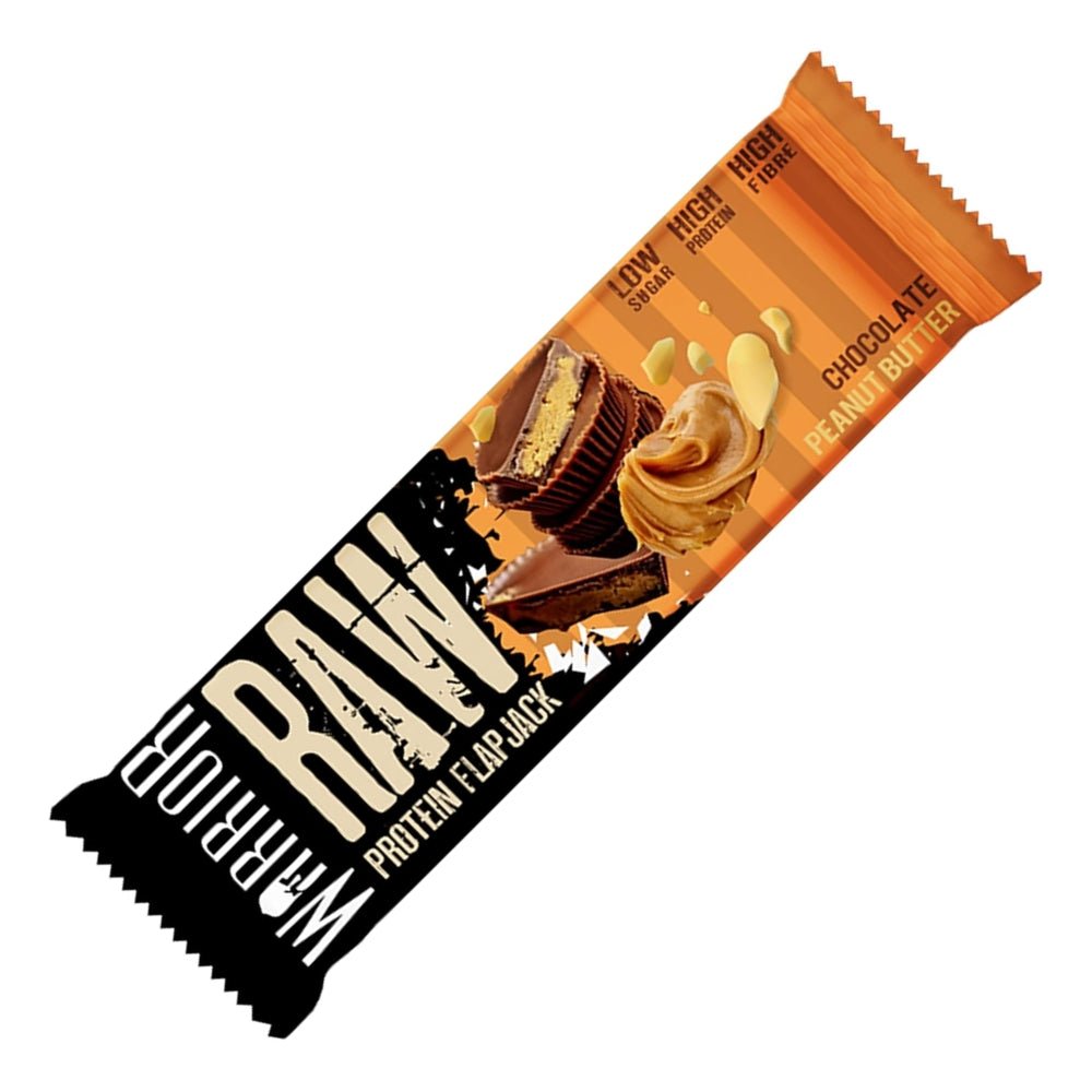 Warrior Raw Protein Flapjack 75g Single Bar (20g protein, 30g carb, 8g fiber, 4g sugar) HALAL 5060424708604 - The Supplement Warehouse Pte Ltd