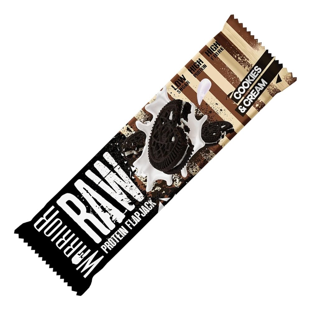 Warrior Raw Protein Flapjack 75g Single Bar (20g protein, 30g carb, 8g fiber, 4g sugar) HALAL 5060756342972 - The Supplement Warehouse Pte Ltd