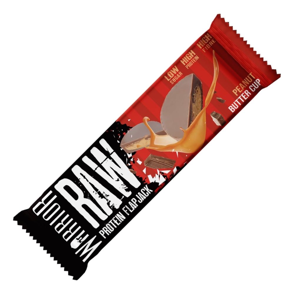 Warrior Raw Protein Flapjack 75g Single Bar (20g protein, 30g carb, 8g fiber, 4g sugar) HALAL 5060756345614 - The Supplement Warehouse Pte Ltd