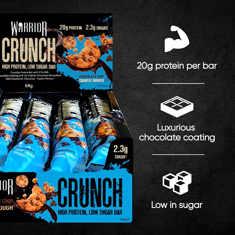 Warrior Crunch Bar 64g Single Bar (HALAL) Exp May 2026 or better.