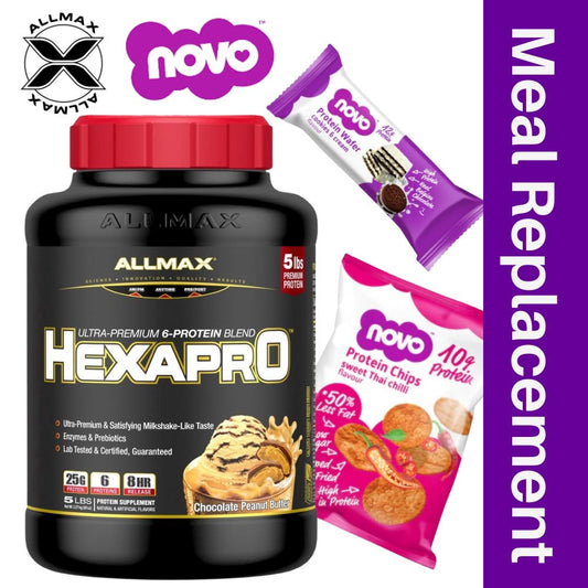 AllMax HexaPro X Novo Protein Snacks Meal Bundle - The Supplement Warehouse Pte Ltd