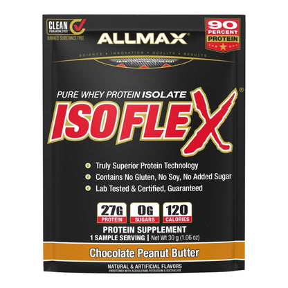 AllMax Isoflex Pure Whey Protein Isolate 30g 665553200187- The Supplement Warehouse Pte Ltd