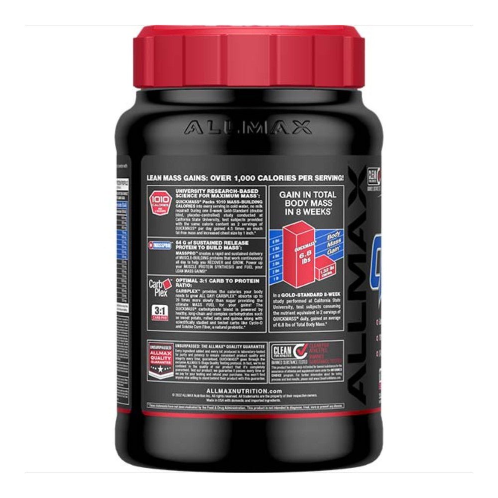 AllMax QuickMass Gainer 3.5lbs 665553229829- The Supplement Warehouse Pte Ltd