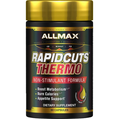 AllMax Rapid Cuts Thermo Non-Stim Fat Burner 60 capsules 665553229294x- The Supplement Warehouse Pte Ltd