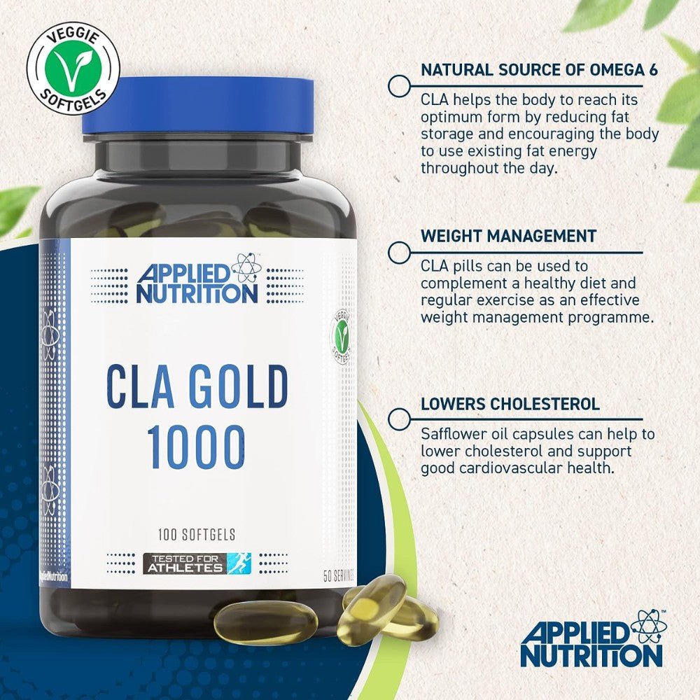 Applied CLA Gold 1000 (HALAL) 100 veg softgels 634158530746- The Supplement Warehouse Pte Ltd