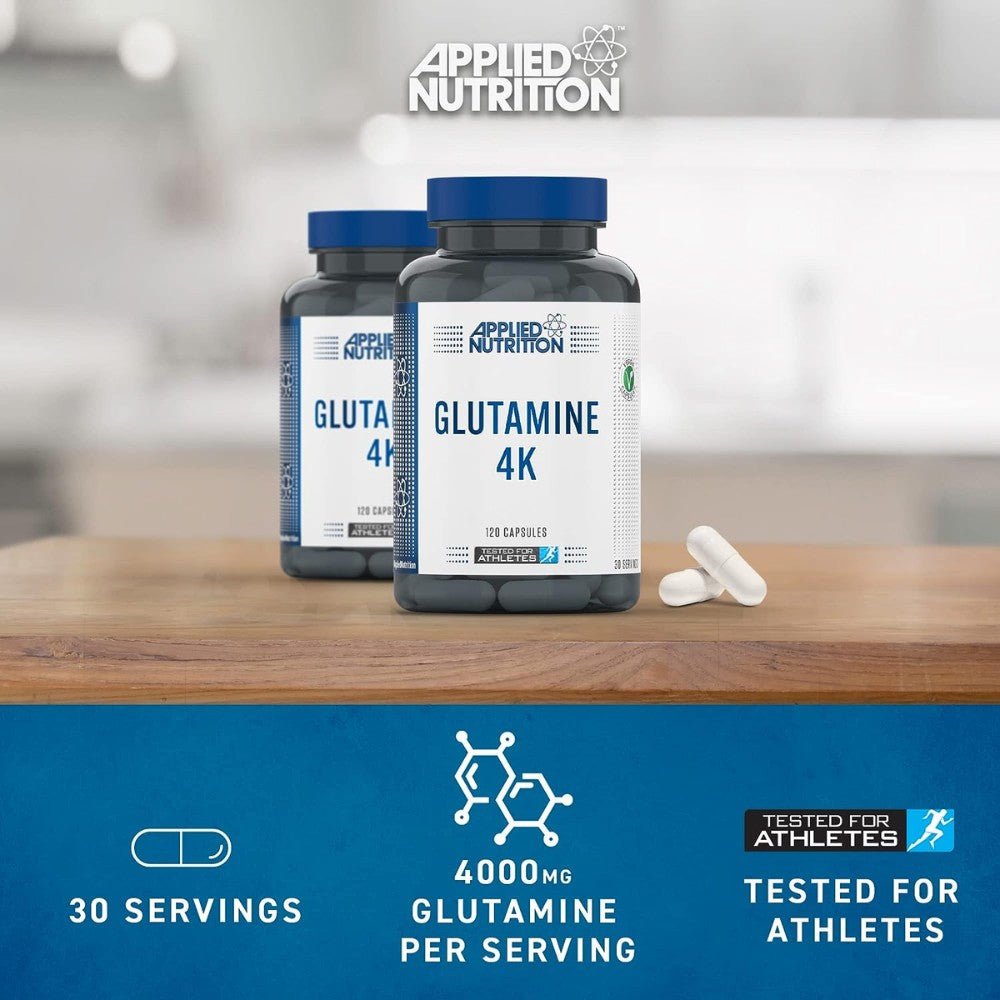 Applied Glutamine 4K (HALAL) 120 veg caps 634158635809- The Supplement Warehouse Pte Ltd