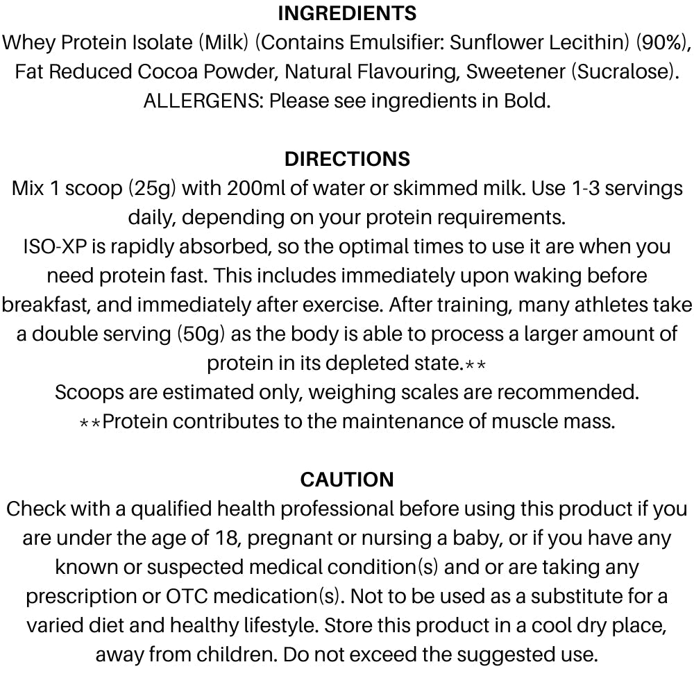 Applied ISO-XP Whey Isolate 90% Protein 1kg (HALAL) 634158939044- The Supplement Warehouse Pte Ltd