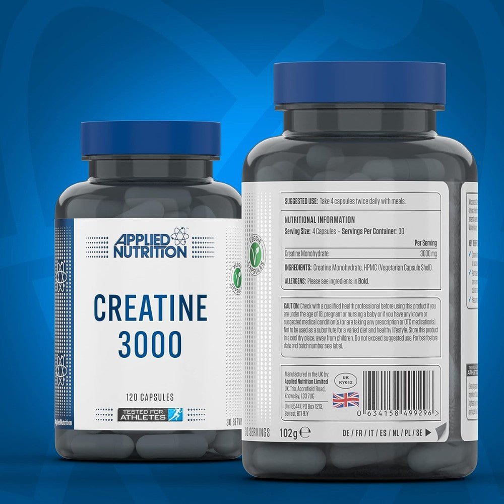 Applied Micronized Creatine 3000 (HALAL) 120 veg caps 634158499296- The Supplement Warehouse Pte Ltd