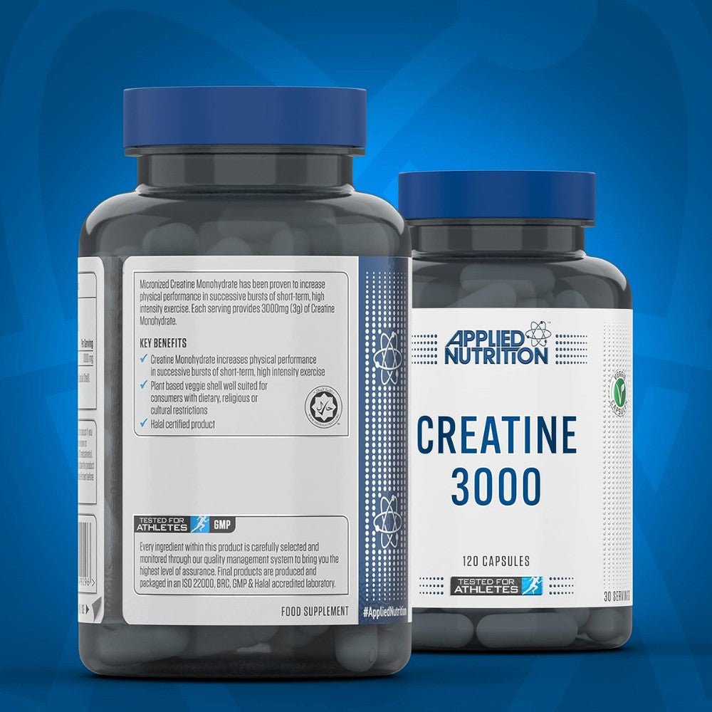 Applied Micronized Creatine 3000 (HALAL) 120 veg caps 634158499296- The Supplement Warehouse Pte Ltd