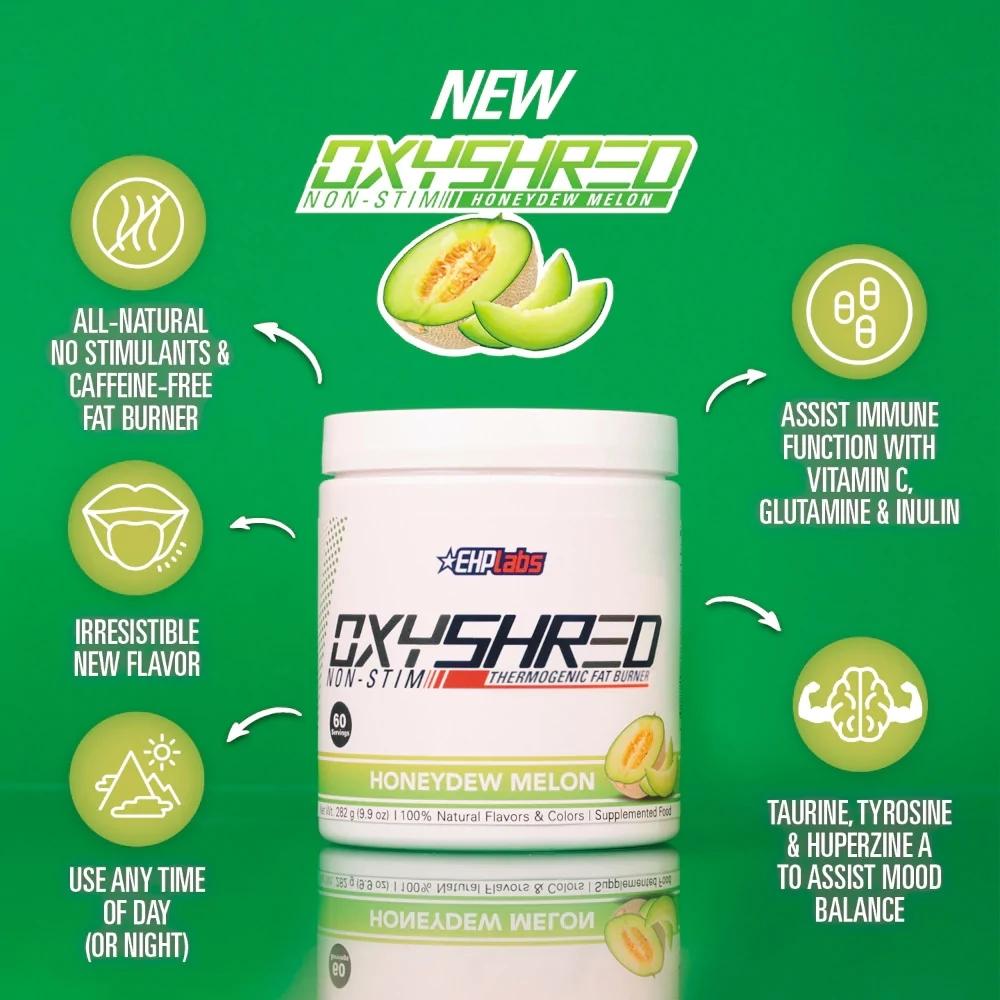 EHP Labs Oxyshred Non-Stim Fat Burner 60 servings 850006815739- The Supplement Warehouse Pte Ltd