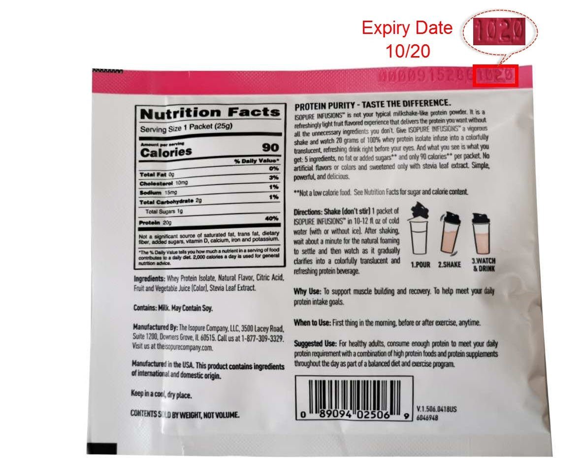 Isopure Infusions 25g 089094025069- The Supplement Warehouse Pte Ltd