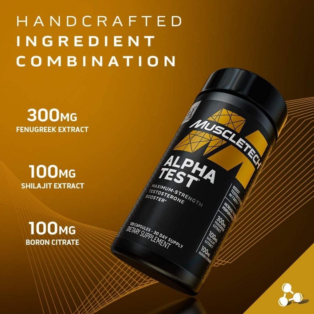 MuscleTech Alpha Test 120 caps 631656606768- The Supplement Warehouse Pte Ltd