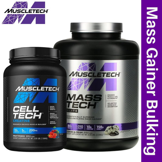 MuscleTech Mass Tech 6 lbs + Cell tech 3 lbs Bulking Bundle - The Supplement Warehouse Pte Ltd