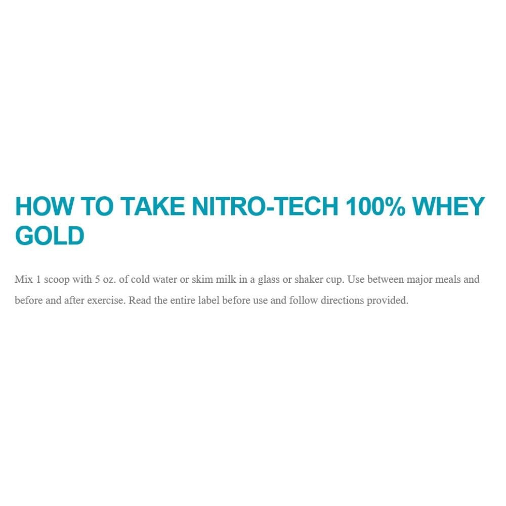 MuscleTech Nitro Tech Whey Gold 8 lbs 631656711813- The Supplement Warehouse Pte Ltd