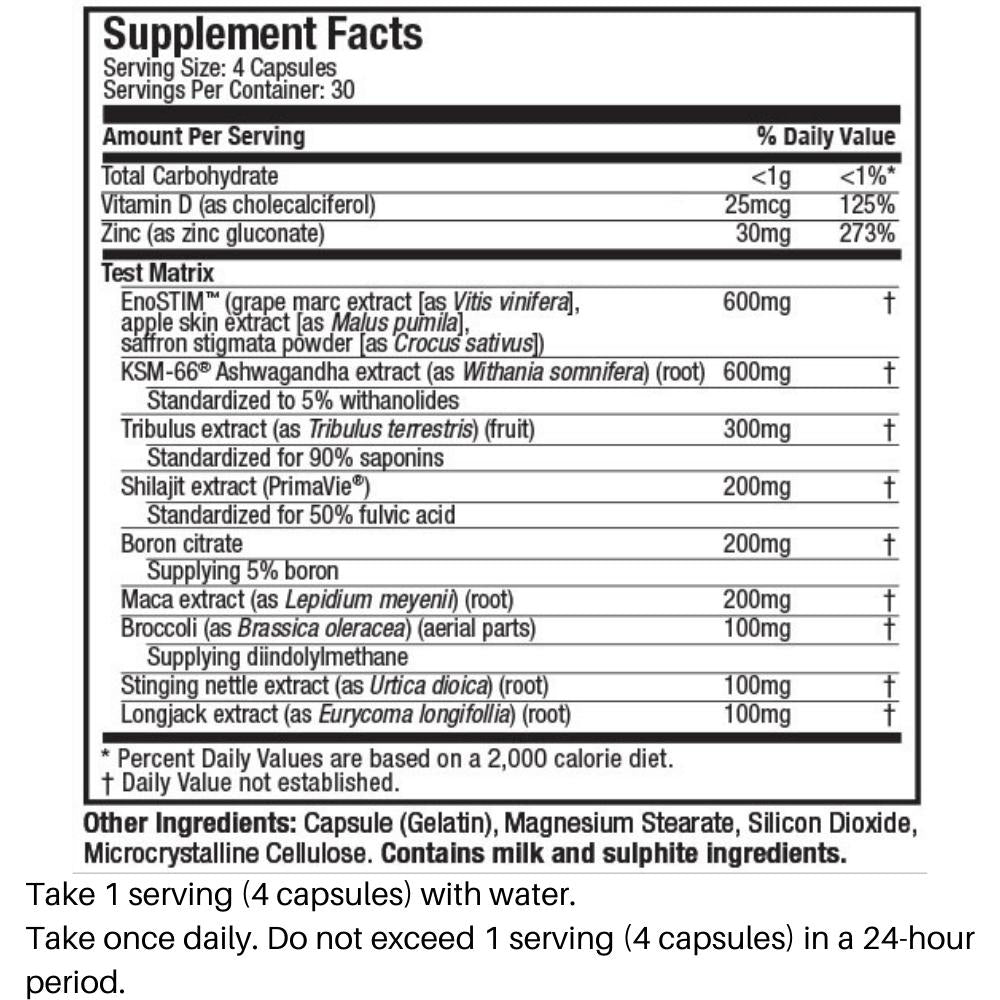 MuscleTech Test HD Elite 120 capsules 631656610130- The Supplement Warehouse Pte Ltd