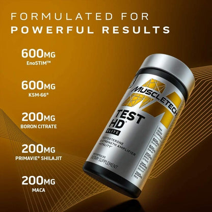 MuscleTech Test HD Elite 120 capsules 631656610130- The Supplement Warehouse Pte Ltd