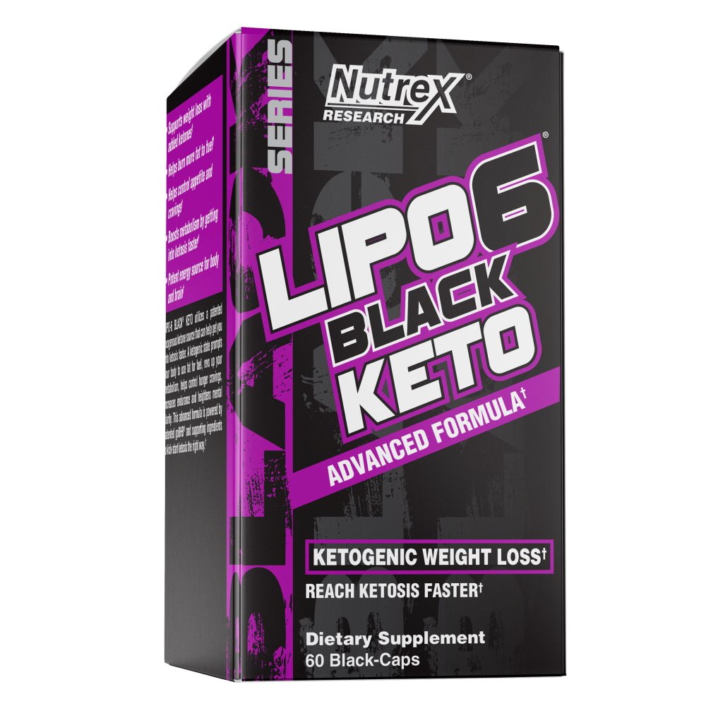 Nutrex Lipo6 Black Keto (9444) 60 veg cap 850026029444- The Supplement Warehouse Pte Ltd