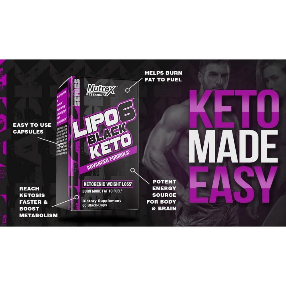 Nutrex Lipo6 Black Keto (9444) 60 veg cap 850026029444- The Supplement Warehouse Pte Ltd