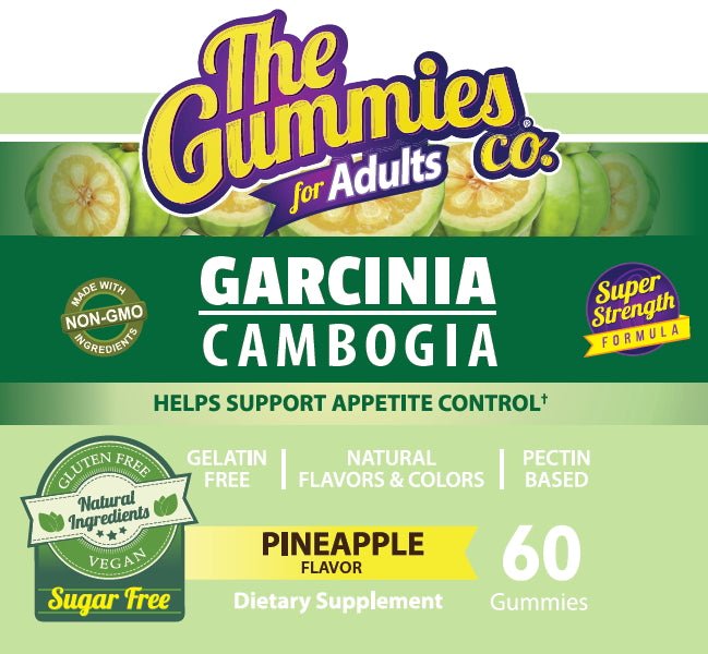 The Gummies Co Sugar Free Garcinia Cambogia 60 Gummies Pineapple Flavour 639738166360- The Supplement Warehouse Pte Ltd