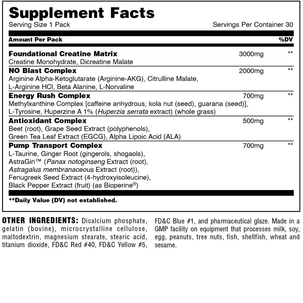 Universal Nutrition Animal Pump Pre Workout 30 pks 039442030542- The Supplement Warehouse Pte Ltd