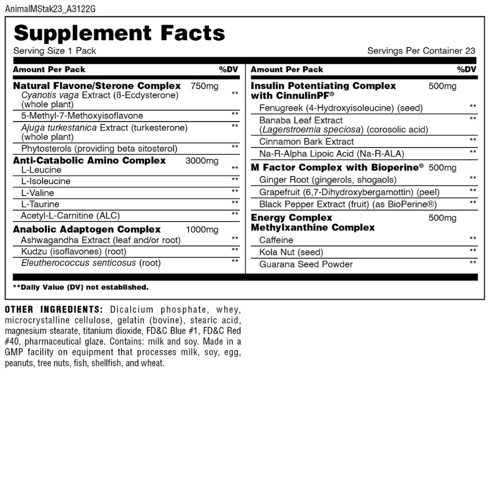 Universal Nutrition M-Stak (HALAL) 21 packs x02/25 039442030283- The Supplement Warehouse Pte Ltd