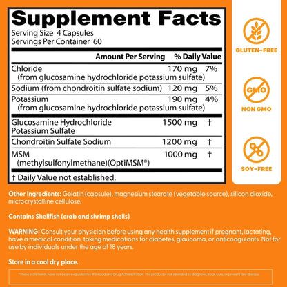 Doctor's Best Glucosamine Chondroitin MSM 240 veg caps