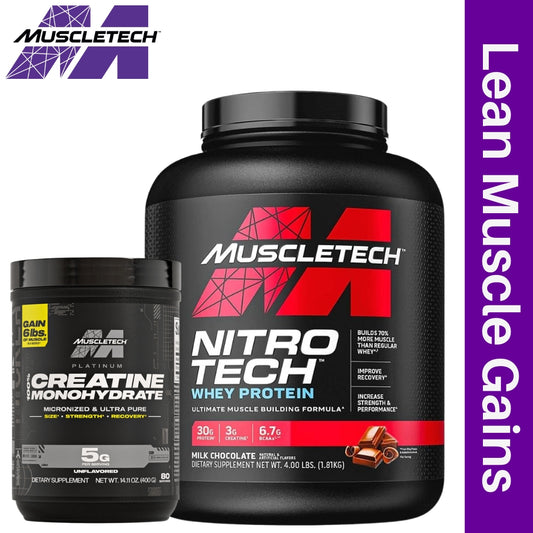 MuscleTech Nitro Tech 4 lbs + Creatine 400g srv Bundle