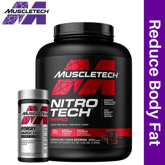 MuscleTech Nitro Tech Ripped 4 lbs + Hydroxycut Hardcore Super Elite Bundle
