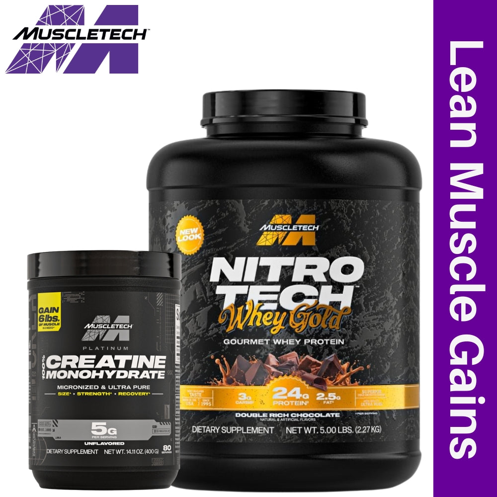 MuscleTech Nitro Tech Whey Gold 5 lbs+ Creatine 400g Bundle