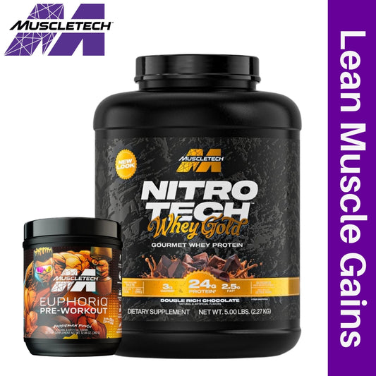 MuscleTech Whey Gold 5 lbs + Euphoriq 20 srv PWO Bundle