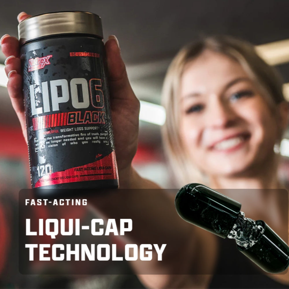 Nutrex Lipo6 Black Weight Loss Support 120 veg caps (Exp Aug 2028)