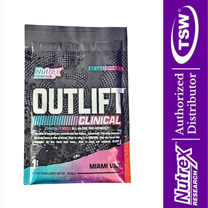 Nutrex Outlift Clinical All-In-One Pre-Workout 29g Single Sachet Exp May 2027