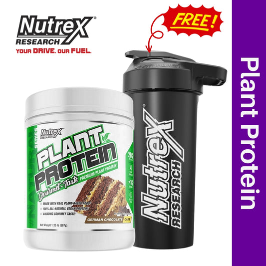 Nutrex Plant Protein 18 srv + Free Shaker Bundle