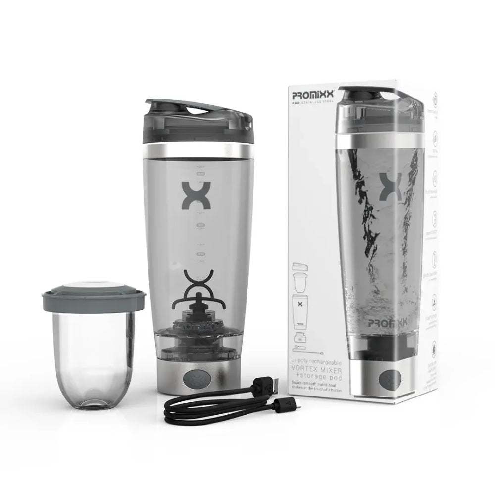 PROMIXX PRO Stainless Steel Vortex Mixer 600ml + Storage Pod 130ml