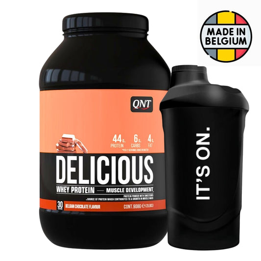 QNT Delicious Whey Protein 2 lbs + Free Shaker (Made in EU) 600ml Exp May 2026