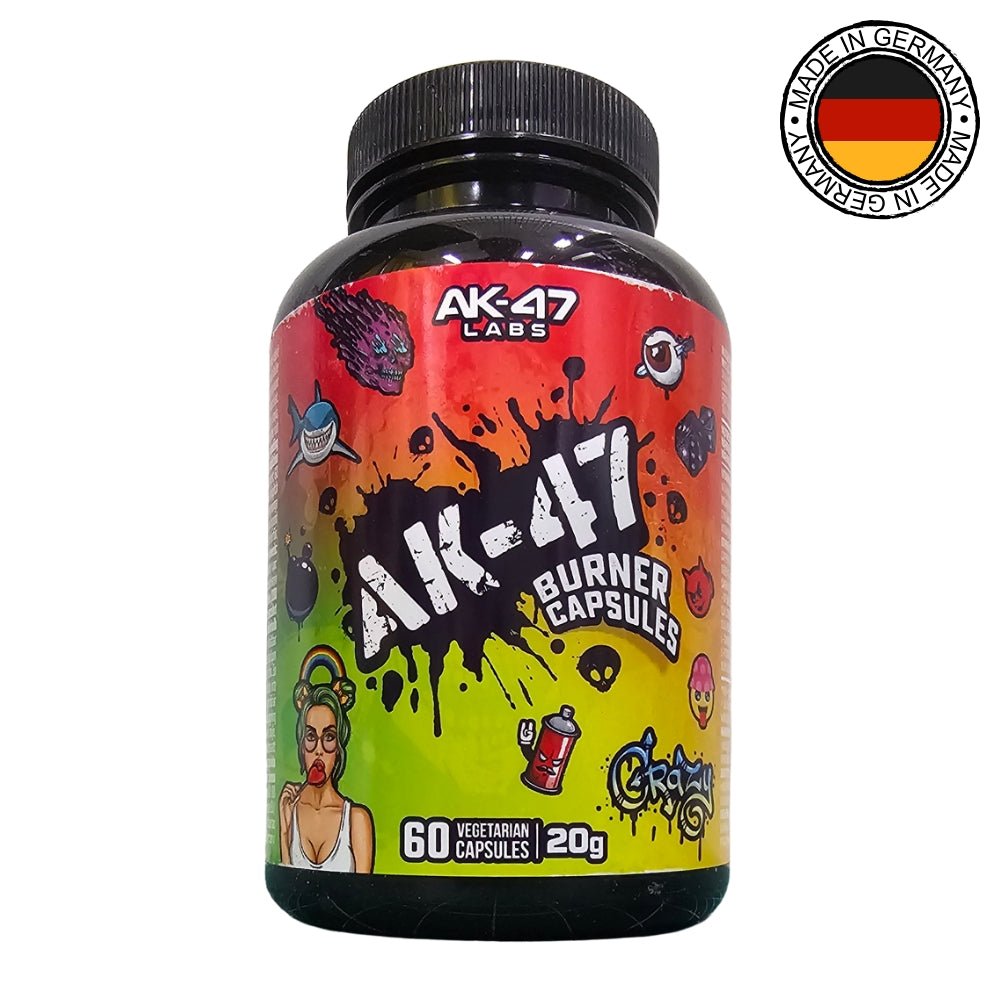 AK - 47 Labs Burner 60 Capsules (1 cap: 200mg caffeine, green tea, and more) Made in Germany 8436600323393 - The Supplement Warehouse Pte Ltd