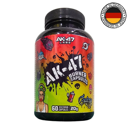 AK - 47 Labs Burner 60 Capsules (1 cap: 200mg caffeine, green tea, and more) Made in Germany 8436600323393 - The Supplement Warehouse Pte Ltd