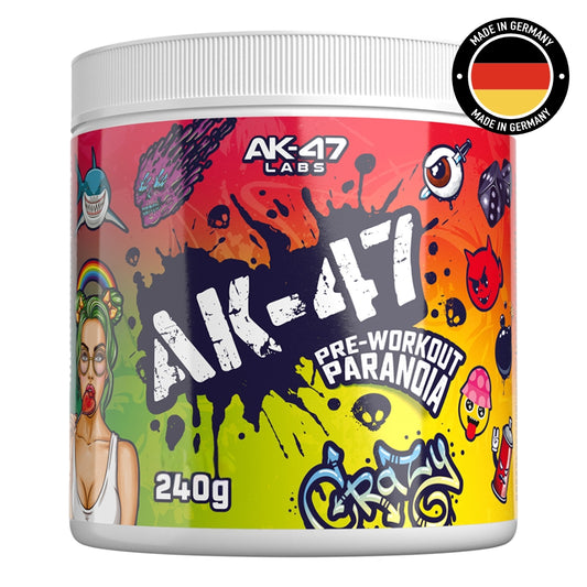 AK-47 Labs Pre-Workout 120 scoops (per scoop of 2g: 200mg caffeine, 1g beta alanine)