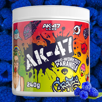 AK-47 Labs Pre-Workout 120 scoops (per scoop of 2g: 200mg caffeine, 1g beta alanine)