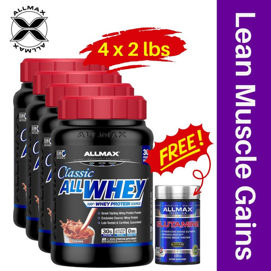 AllMax Classic All Whey 4 x 2 lbs Bundle (Kosher) - The Supplement Warehouse Pte Ltd