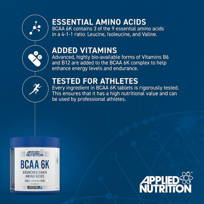 Applied BCAA 6K 4:1:1 300 veg caps (HALAL) 5056555205372 - The Supplement Warehouse Pte Ltd