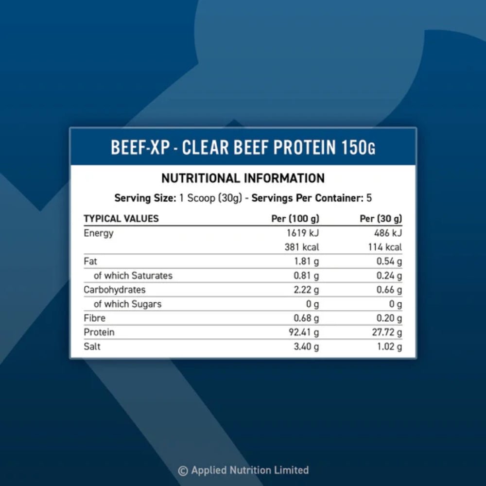 Applied Beef-XP Clear Hydrolysed Beef Protein 5srv 150g 5056555202609- The Supplement Warehouse Pte Ltd