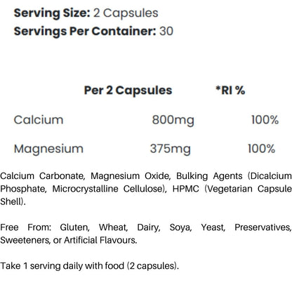 Applied Calcium & Magnesium 60 veg caps 5056555205303 - The Supplement Warehouse Pte Ltd