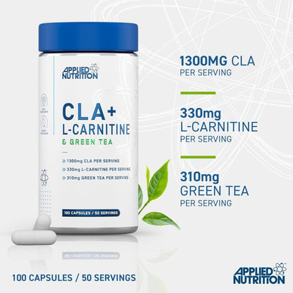 Applied CLA, L - Carnitine & Green Tea (HALAL) 100 veg softgels 5056555204382 - The Supplement Warehouse Pte Ltd