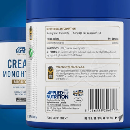 Applied Creatine Micronized Monohydrate (HALAL) 5056555206218 - The Supplement Warehouse Pte Ltd