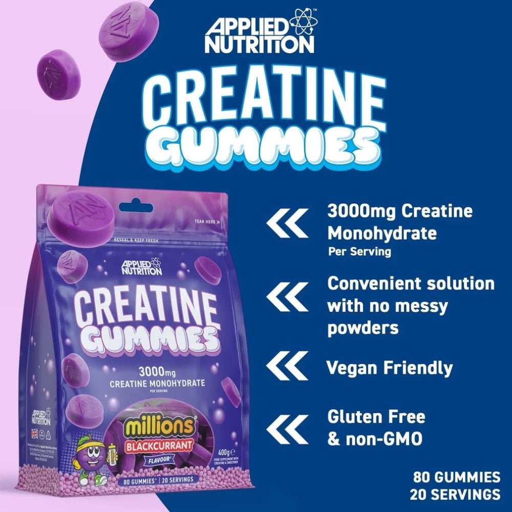 Applied Creatine Monohydrate 80 Gummies 20 srv 5056555207369 - The Supplement Warehouse Pte Ltd